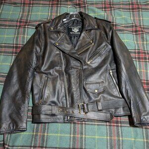 Vintage WCL Leather Biker Jacket  Men's Medium